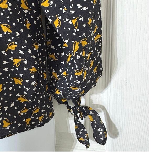 Madewell Women’s 100% Silk Off-the-Shoulder Top in Falling Leaves Size Medium - Picture 7 of 10